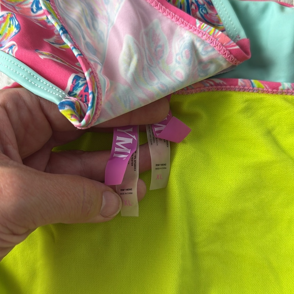 YMI Bikini XL Aqua and Pink floral set, 2 pieces - Picture 9 of 10